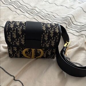 Dior Black and Gold Crossbody Bag